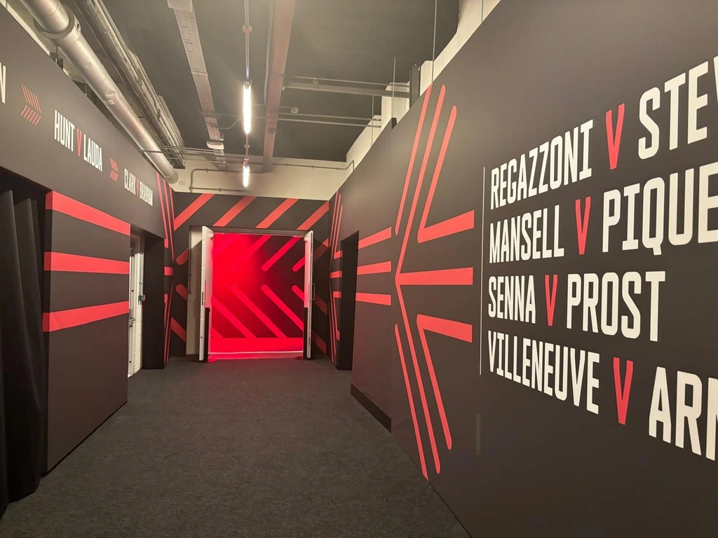 F1: Exhibition graphics inside the venue