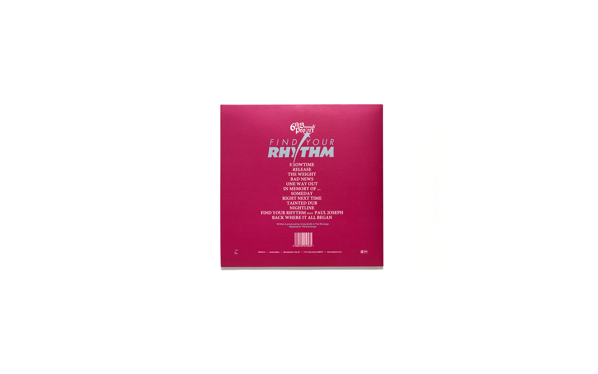 Find Your Rhythm: Record sleeve back cover