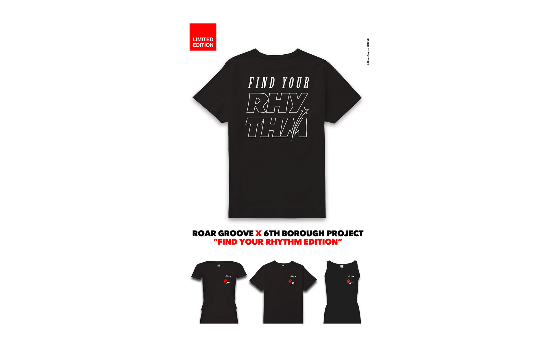 Find Your Rhythm: T-shirt campaign artwork