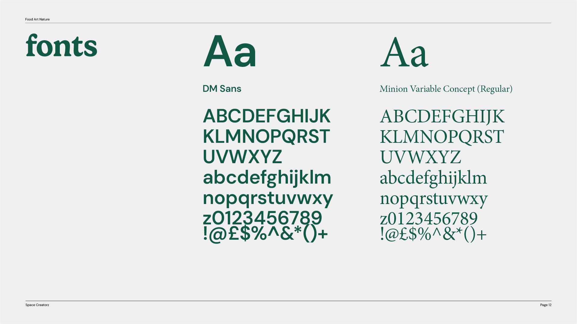 Foodartnature: Brand guidelines sheet 4